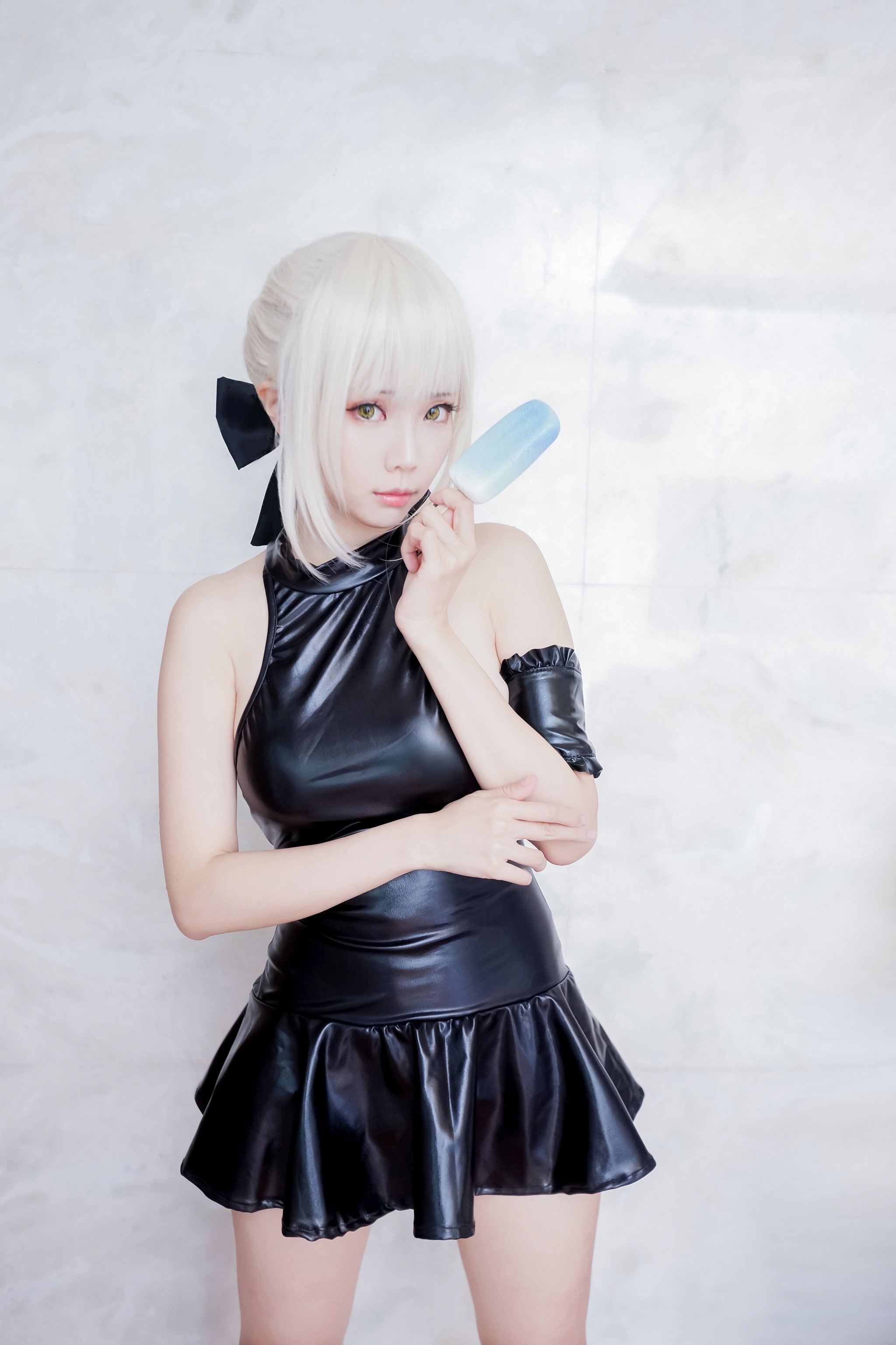 图片[1]-ElyEE子 – NO.037 黑皮泳裙 [15P]-XikXak